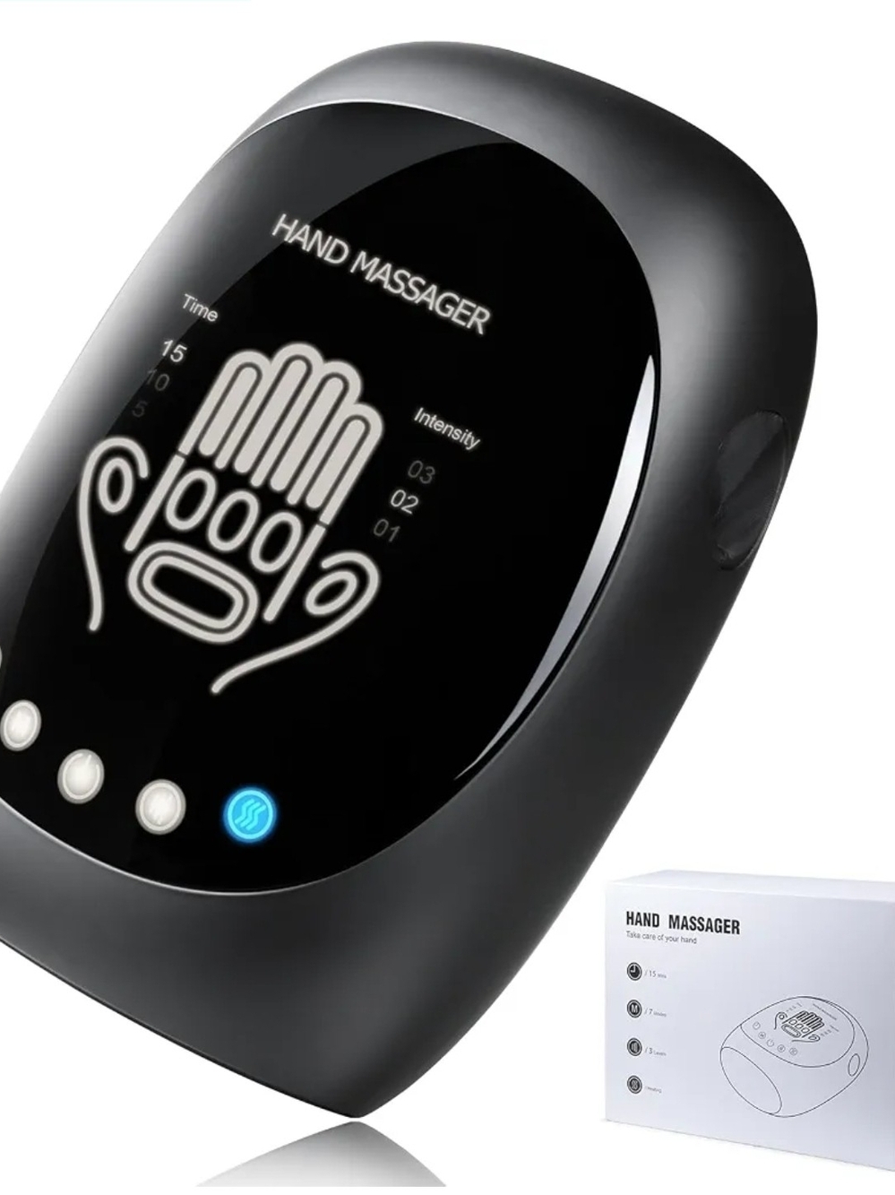 Hand Massager with Heat Therapy - Black
